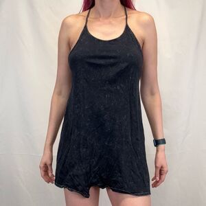 Unbranded Women's Casual Racerback Halter Mini Dress Black M Med Medium Stretchy